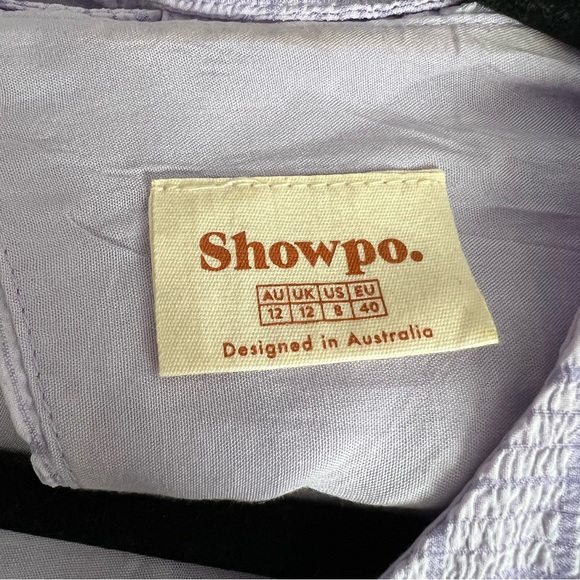 Showpo lilac check textured cutout maxi dress Akara open back - Picture 11 of 13